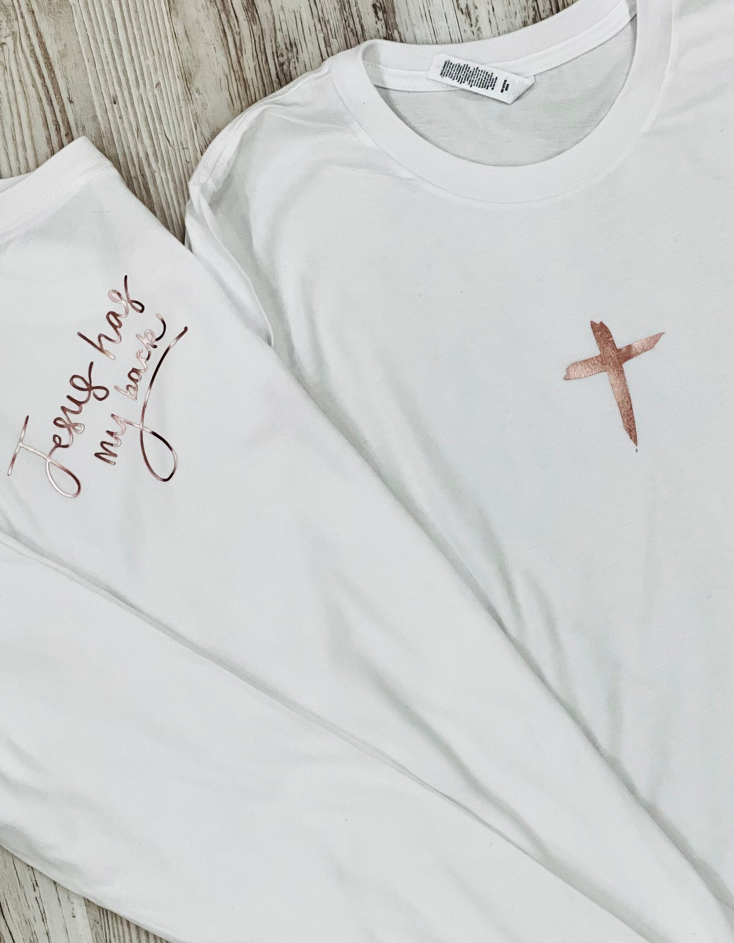 Jesus Has My Back - Rose gold - Southern Grace Creations