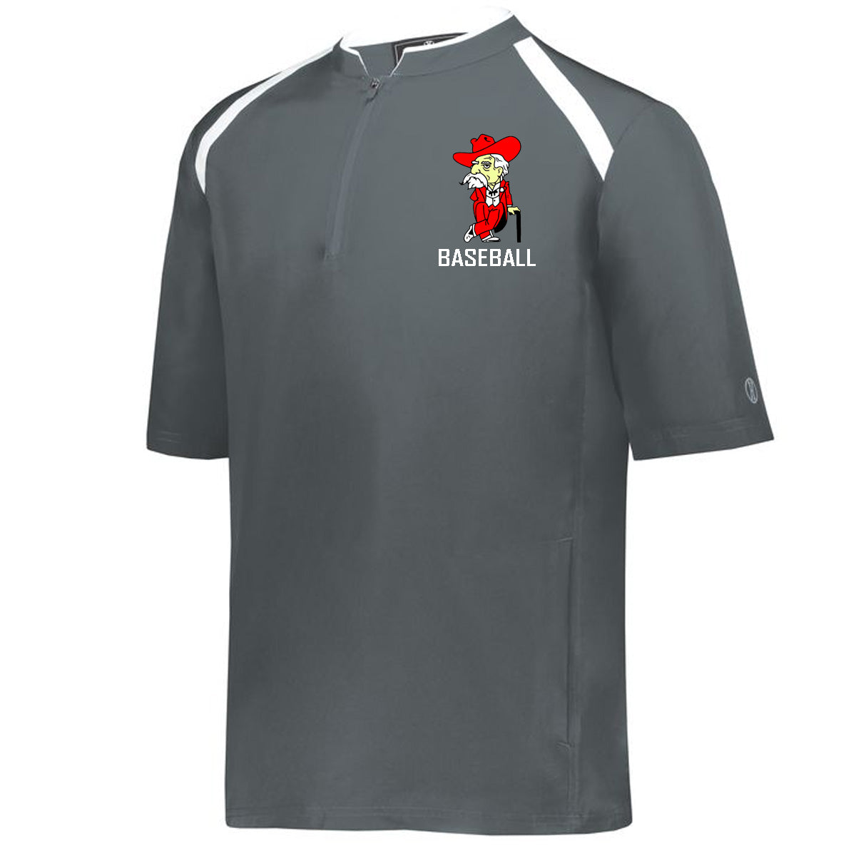 John Hancock - Colonel Baseball - Clubhouse Short Sleeve Pullover Cage Jacket - Graphite (229581/229681) - Southern Grace Creations