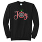 Joy Stripe Monogram - Black Tee - Southern Grace Creations