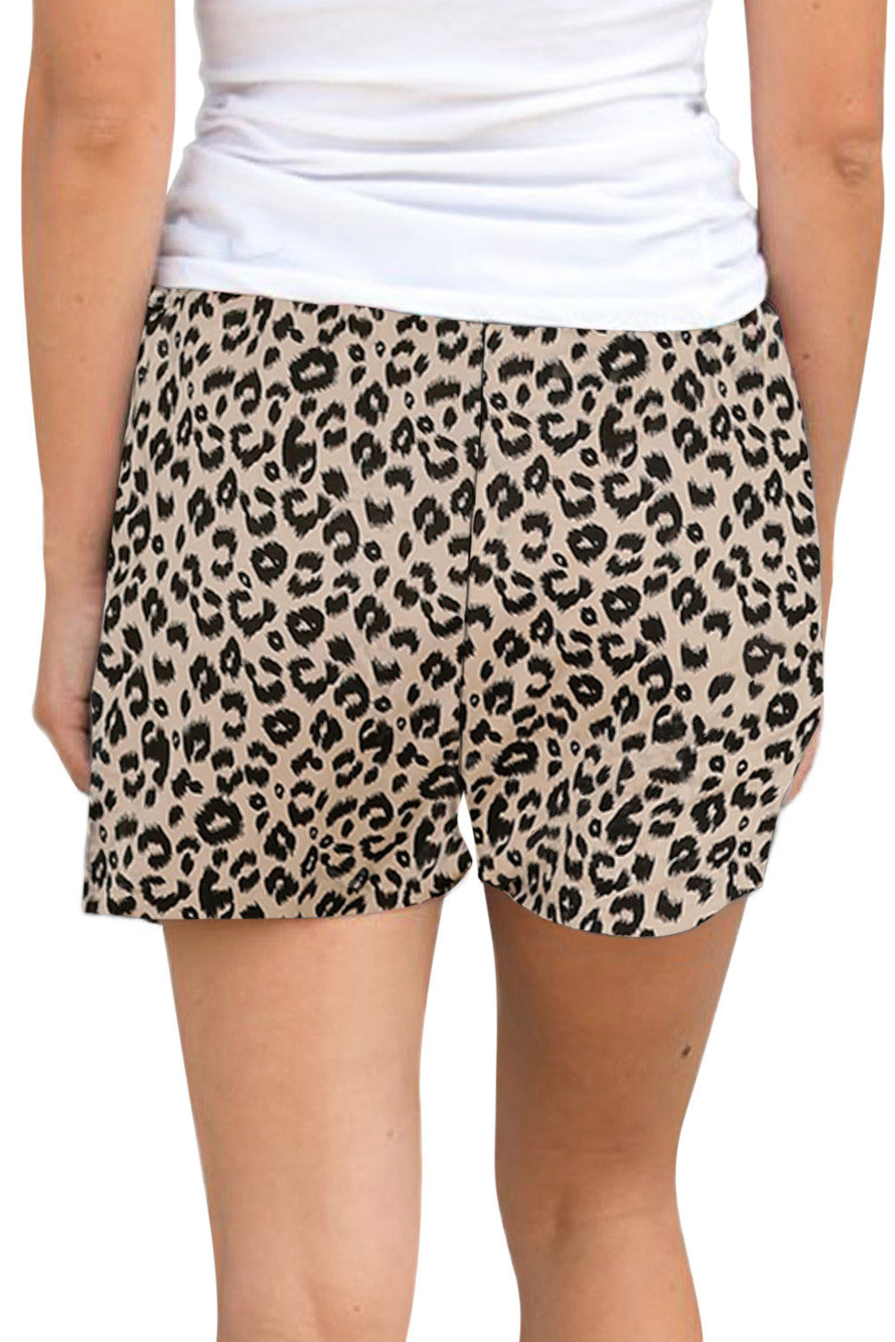 Khaki Leopard Print Shorts - Southern Grace Creations