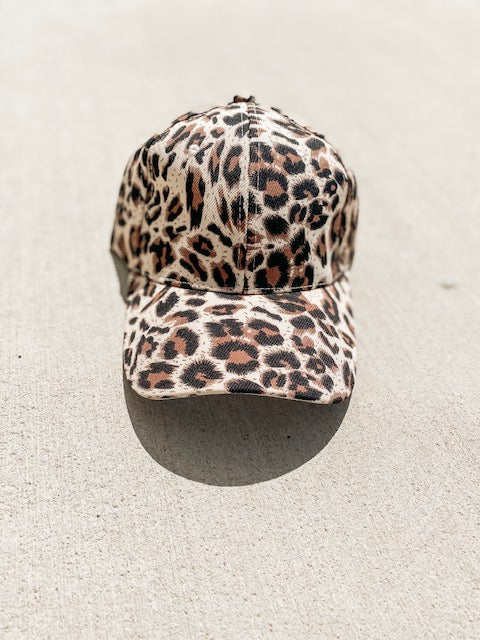 Leopard Hat - Beige - Southern Grace Creations
