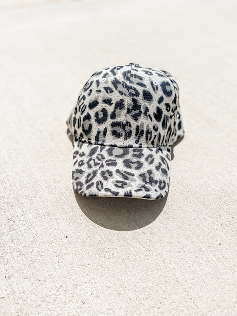 Leopard Hat - White - Southern Grace Creations