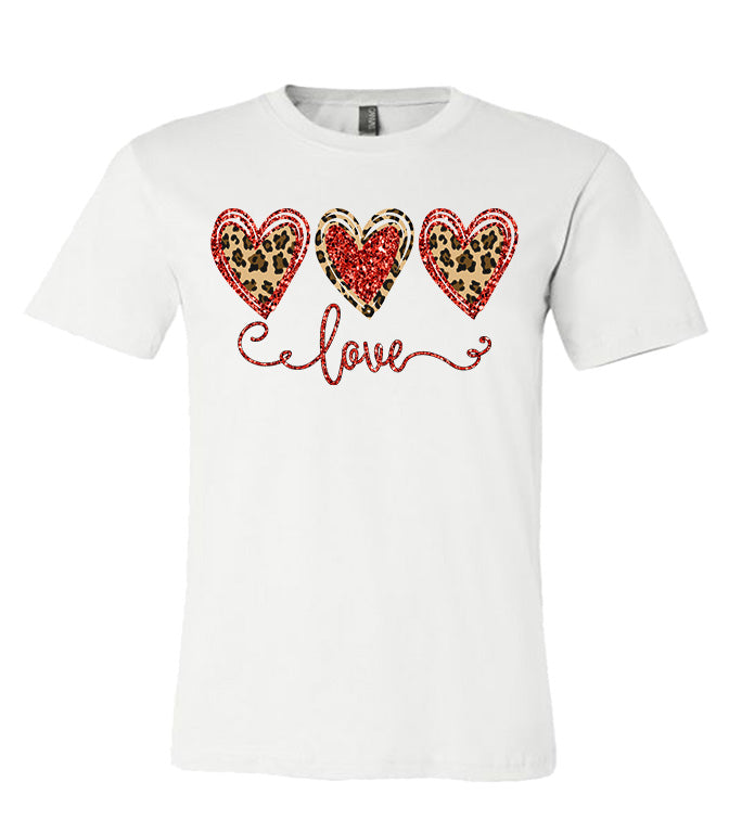 Leopard Print Love Tee - Southern Grace Creations