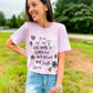 Let Us Not Love With Words Tee - Lilac - Southern Grace Creations