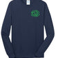 Long Sleeve Tee with left chest embroidered Monogram - Southern Grace Creations