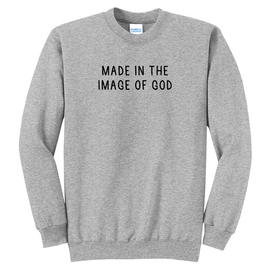 Made in the Image of God - Sport Grey Sweatshirt - Southern Grace Creations