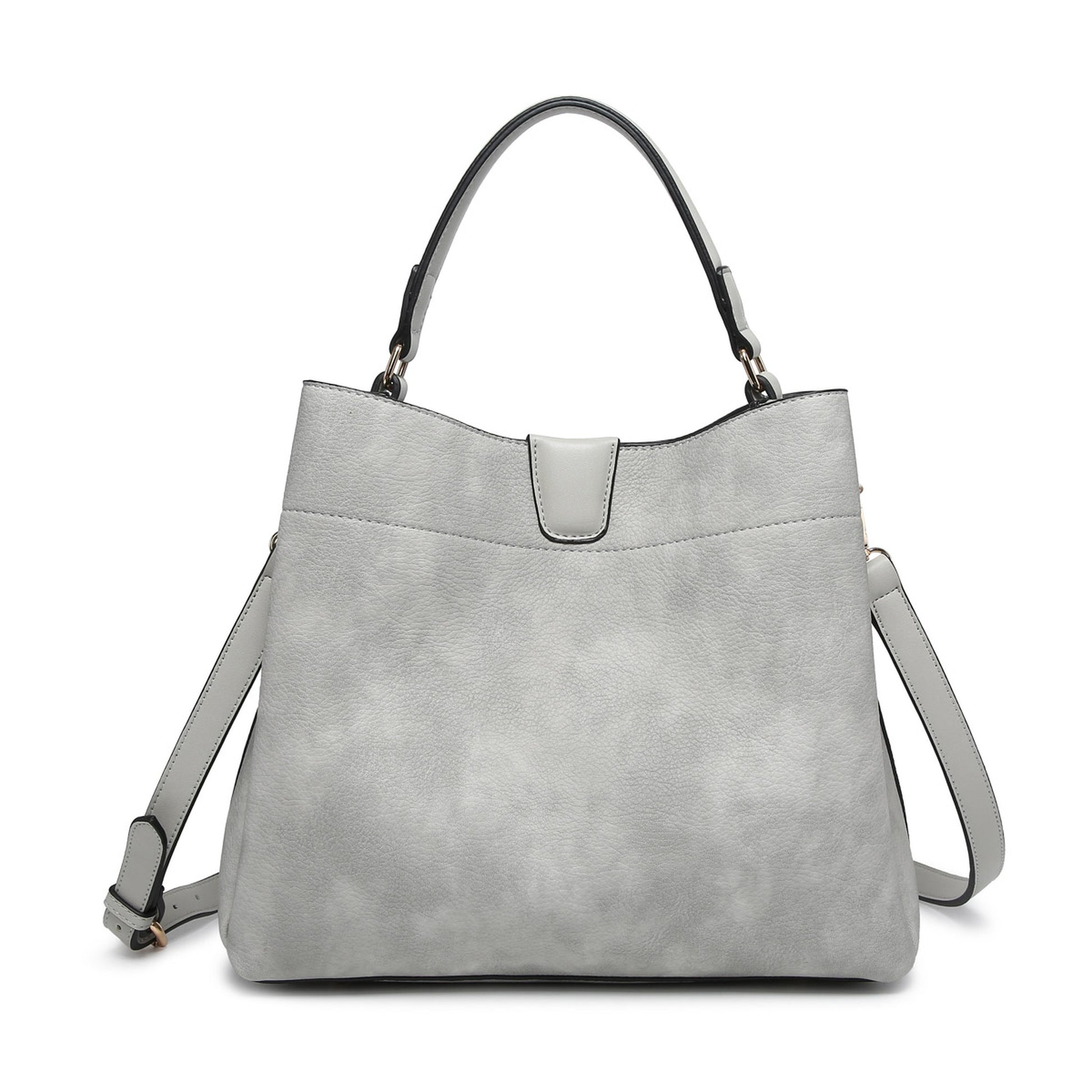 Making my way Downtown - Light Grey Satchel (monogramable) - Southern Grace Creations