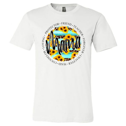 Mama Is... - White Short Sleeve Tee - Southern Grace Creations