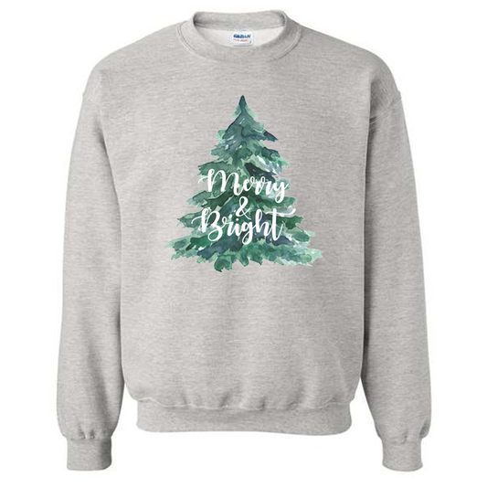 Merry & Bright - Ash Sweatshirt - Southern Grace Creations