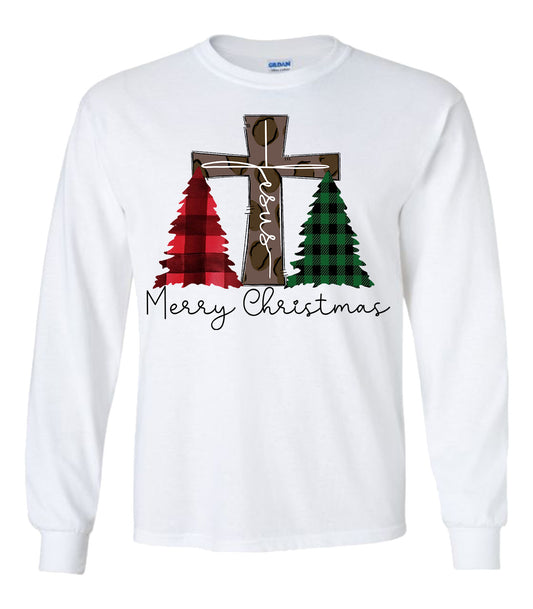 Merry Christmas Jesus Tee - White - Southern Grace Creations