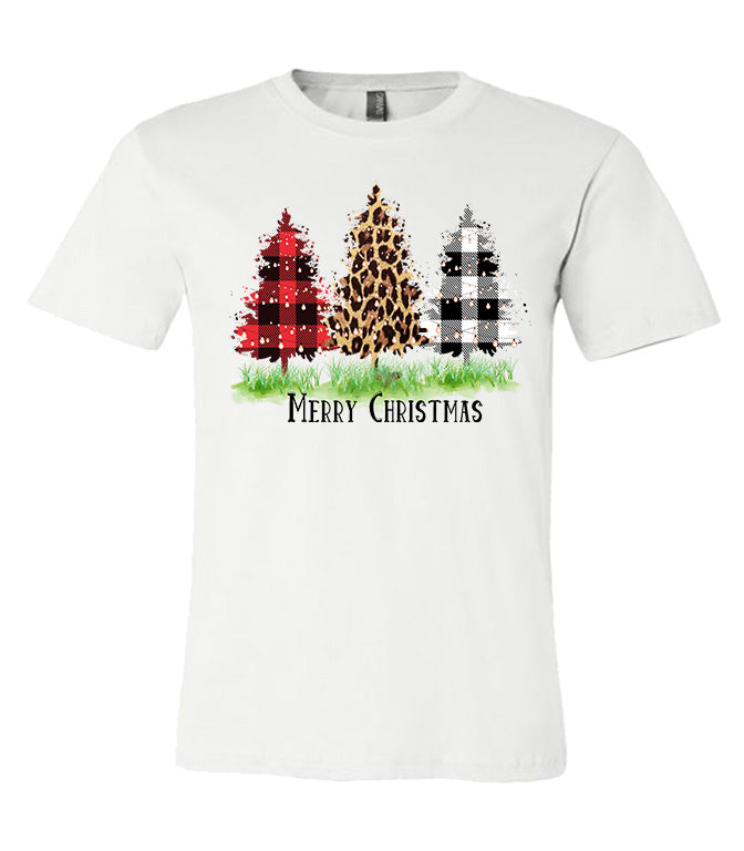 Merry Christmas Trees Tee - Southern Grace Creations