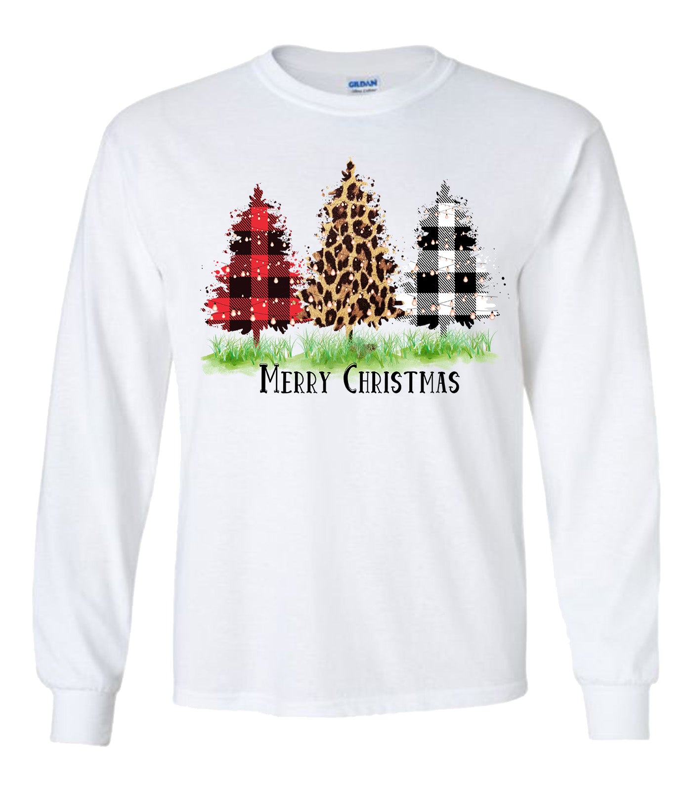 Merry Christmas Trees Tee - Southern Grace Creations