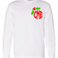 Mistletoe Monogram Tee - White Longsleeves - Southern Grace Creations