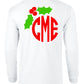 Mistletoe Monogram Tee - White Longsleeves - Southern Grace Creations