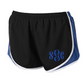 Monogrammed Athletic Shorts - Black/Royal Blue - Southern Grace Creations