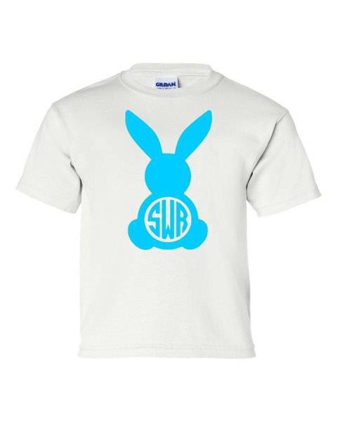 Monogrammed Bunny Shirt - Easter - Southern Grace Creations