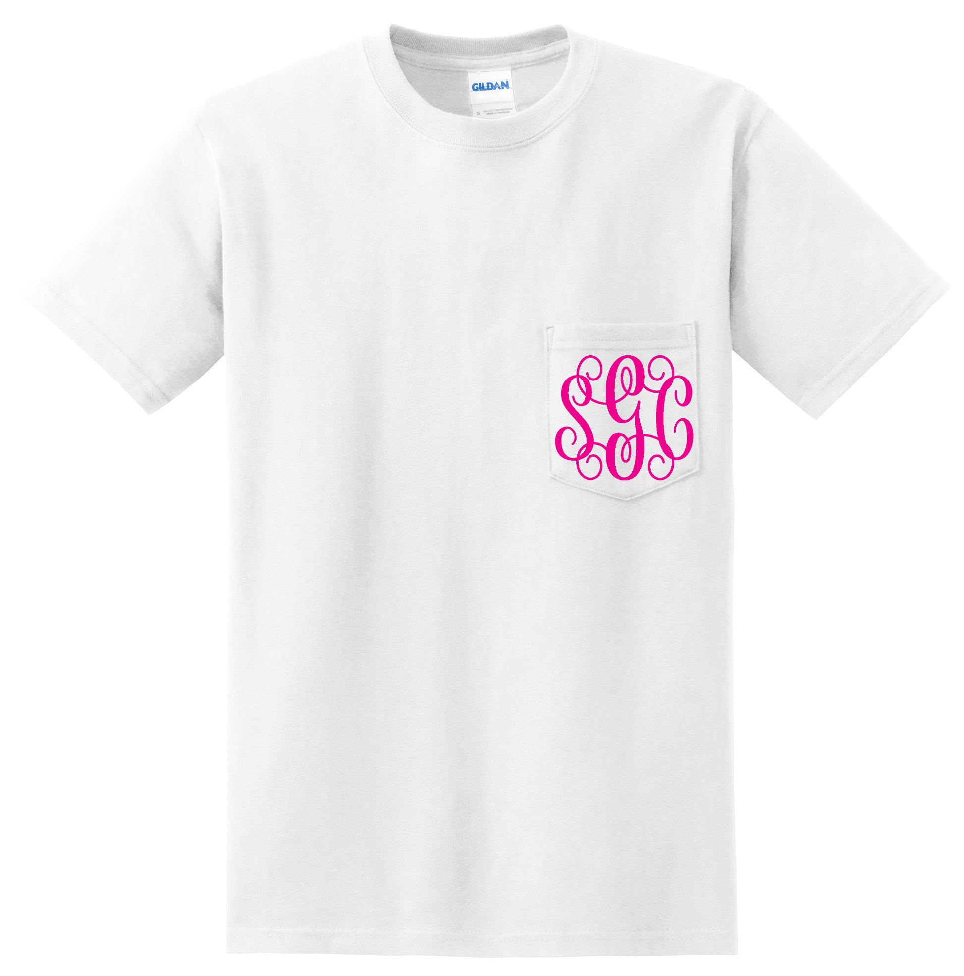 Monogrammed Pocket Tee (Embroidery) - Southern Grace Creations
