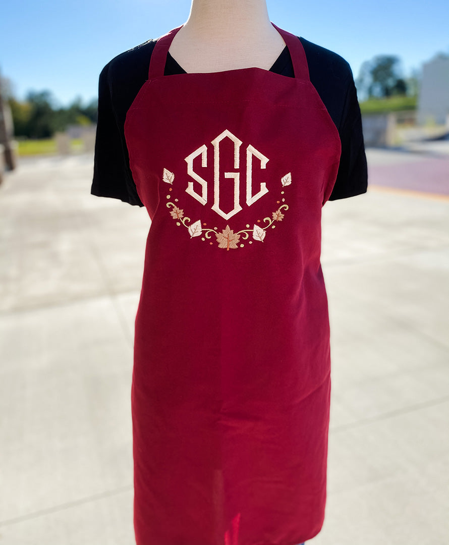 Most Grateful! Most Thankful! Most Blessed! Embroidered / Monogrammed Fall Apron - Southern Grace Creations