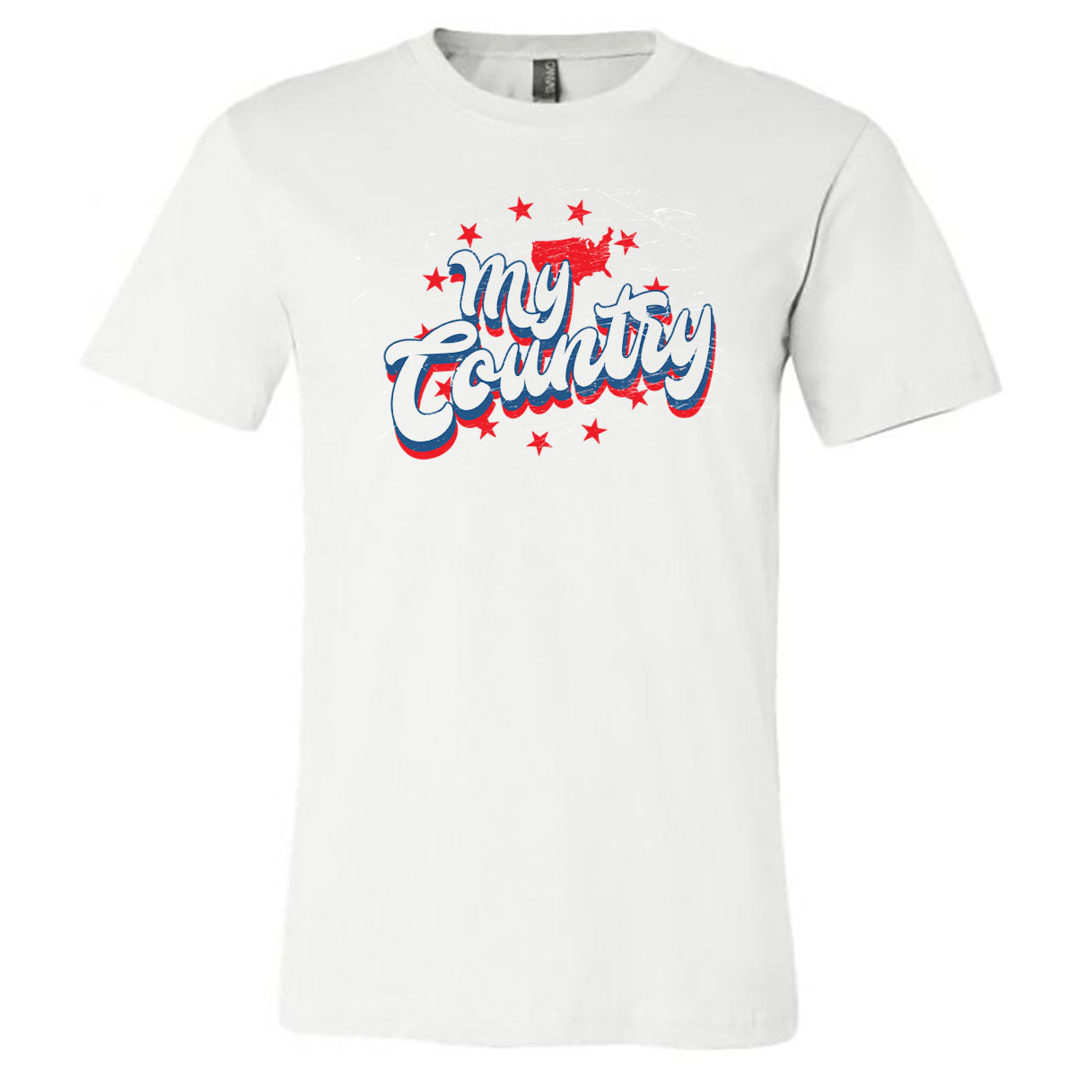 My Country - White Tee - Southern Grace Creations