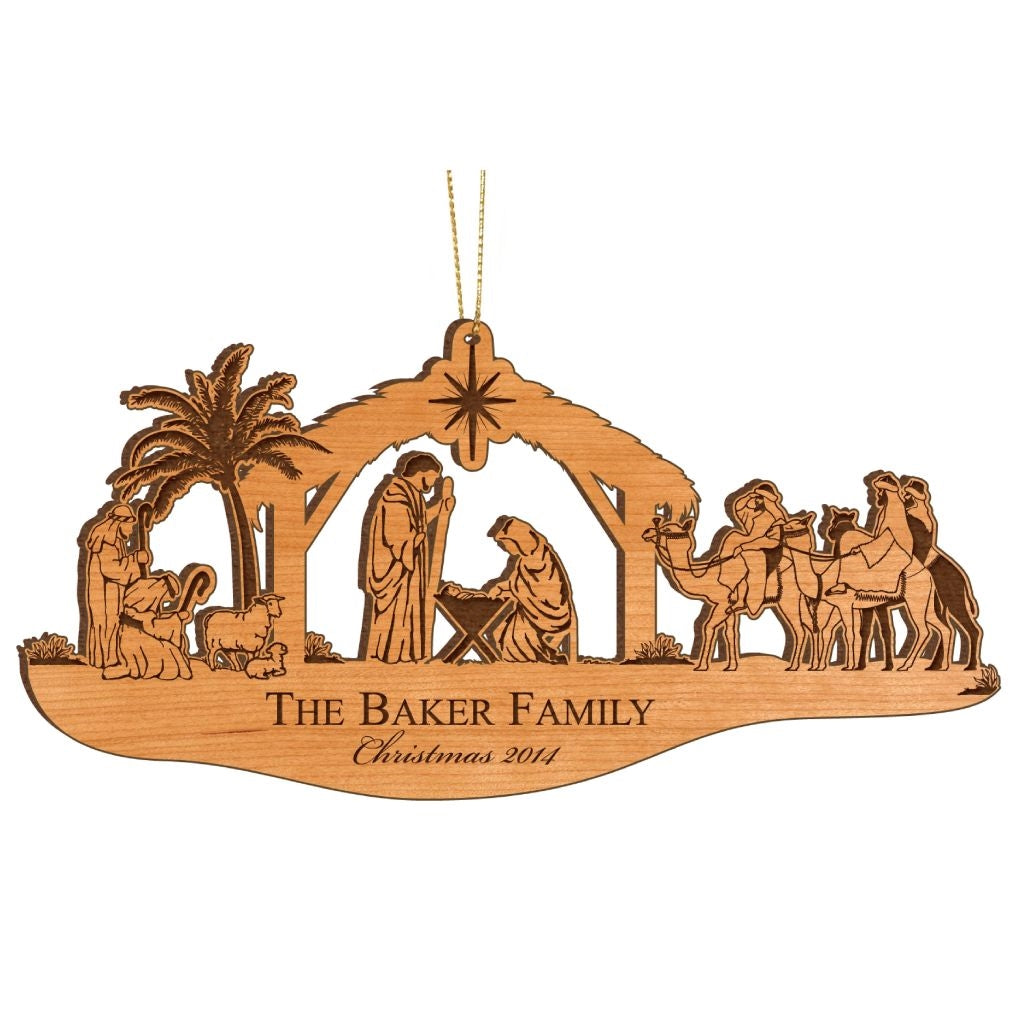 NATIVITY ORNAMENT - Engravable (ZCFW10) - Southern Grace Creations