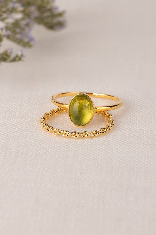 Natural stone ring set - Southern Grace Creations