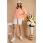 Neon Coral Short Sleeve Cotton Jersey - Southern Grace Creations
