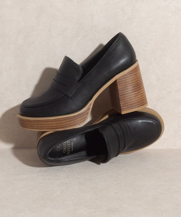 OASIS SOCIETY Hannah   Platform Penny Loafers - Southern Grace Creations