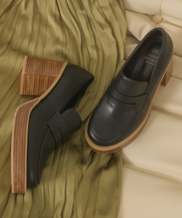 OASIS SOCIETY Hannah   Platform Penny Loafers - Southern Grace Creations