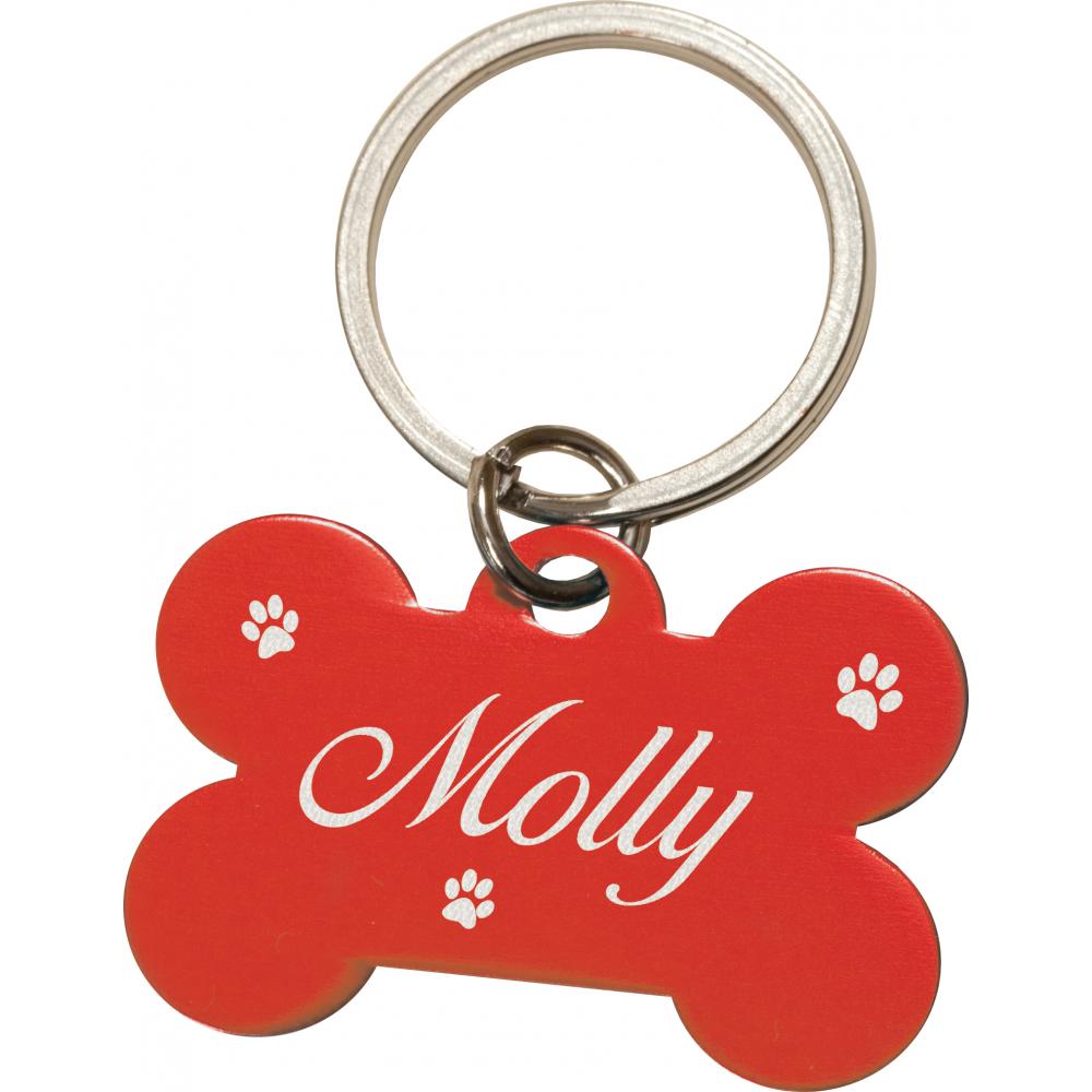 PERSONALIZED BONE DOG TAG - RED - Southern Grace Creations
