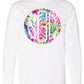 PINEAPPLE FLORAL ROUND MONOGRAM PRINTED SHIRT - Southern Grace Creations