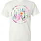 PINEAPPLE FLORAL VINE MONOGRAM PRINTED SHIRT - Southern Grace Creations