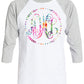 PINEAPPLE FLORAL VINE MONOGRAM PRINTED SHIRT - Southern Grace Creations