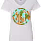 PINEAPPLE ROUND MONOGRAM PRINTED SHIRT - Southern Grace Creations