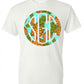 PINEAPPLE ROUND MONOGRAM PRINTED SHIRT - Southern Grace Creations