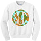 PINEAPPLE ROUND MONOGRAM PRINTED SHIRT - Southern Grace Creations