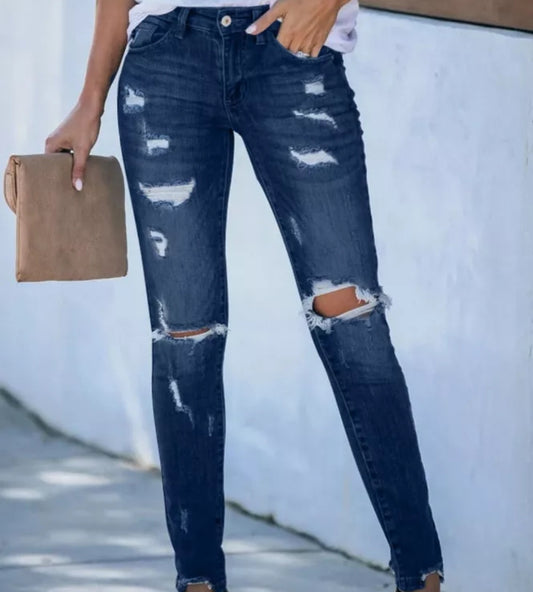 Perfect Fit Distressed Skinny Jeans - Southern Grace Creations