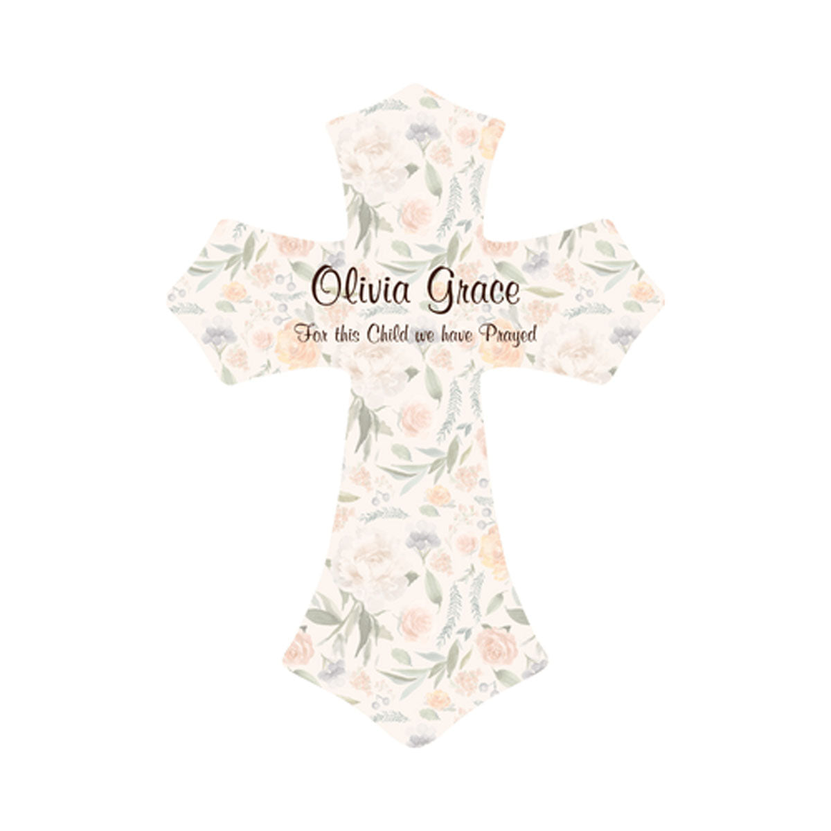 Personalized Floral Cross (Engravable) - Southern Grace Creations
