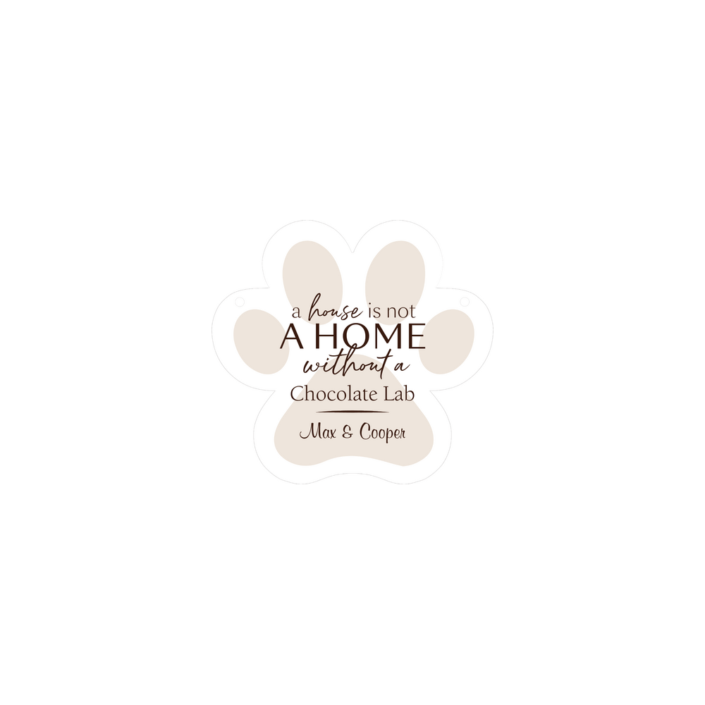 Personalized Large Paw Hanging Sign (Engravable) - Southern Grace Creations