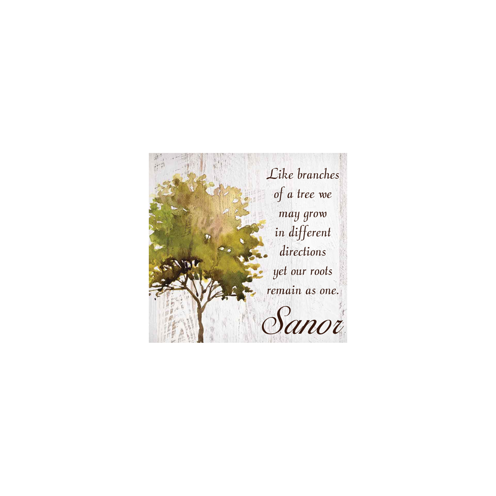 Personalized Tree Boxed Sign (Engravable) - Southern Grace Creations
