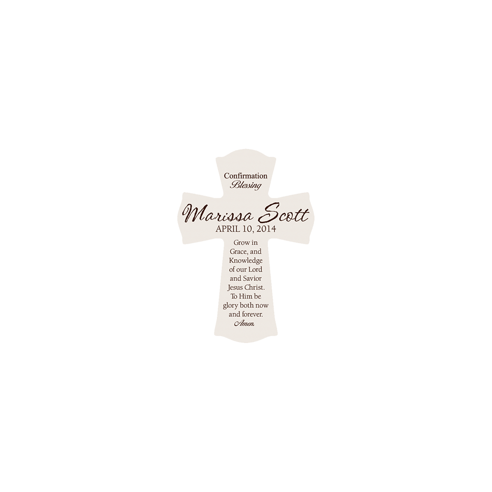 Personalized White Cross (Engravale) - Southern Grace Creations