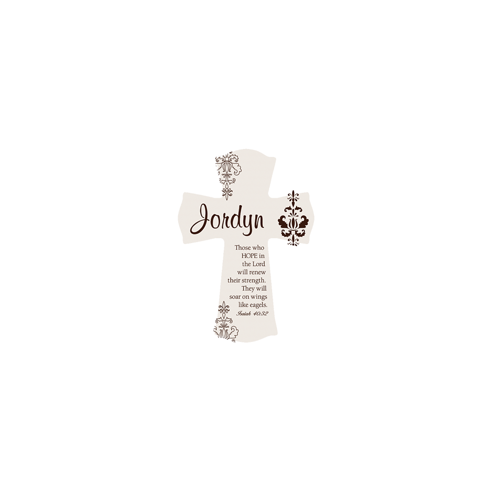 Personalized White Cross (Engravale) - Southern Grace Creations