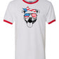 Pitbull with Flag Bandana & Glasses Tee - Southern Grace Creations