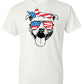 Pitbull with Flag Bandana & Glasses Tee - Southern Grace Creations
