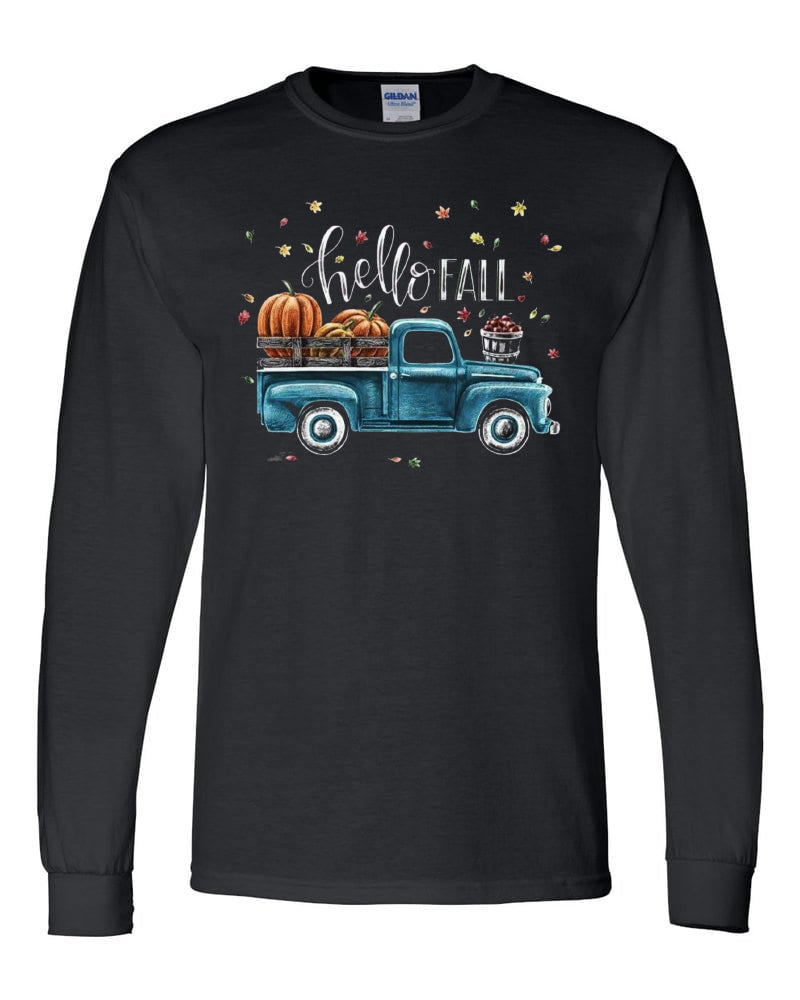 Pumpkin Truck Shirt - Black Tee - Southern Grace Creations