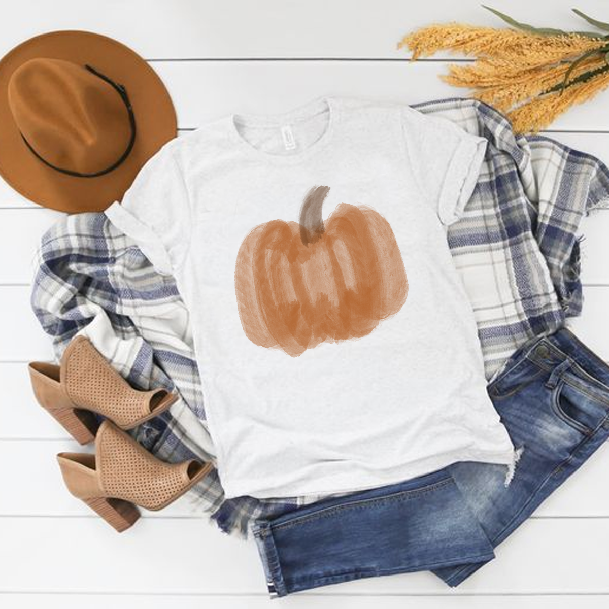 Punkin’ Tee - White - Southern Grace Creations