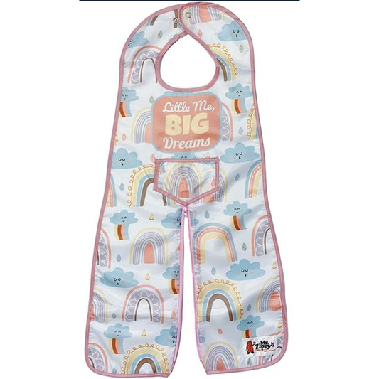Rainbow Little Me Big Dreams- Coverall bib with Legs - Southern Grace Creations
