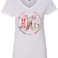 SPRING BLOSSOM VINE MONOGRAM PRINTED SHIRT - Southern Grace Creations