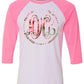 SPRING BLOSSOM VINE MONOGRAM PRINTED SHIRT - Southern Grace Creations
