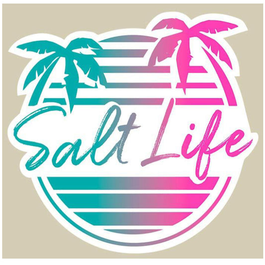Salt Life Beach Front Palms Vinyl Sticker - Southern Grace Creations