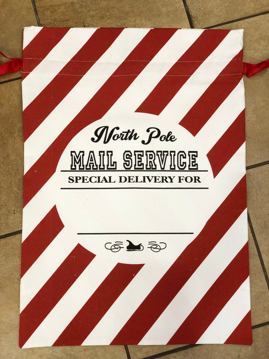 Santa Bag-North Pole Mail Service - Southern Grace Creations
